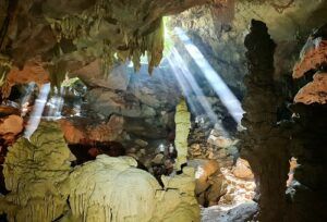 Sun shining through the cave Description automatically generated with medium confidence